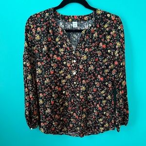 Old Navy floral long sleeve blouse